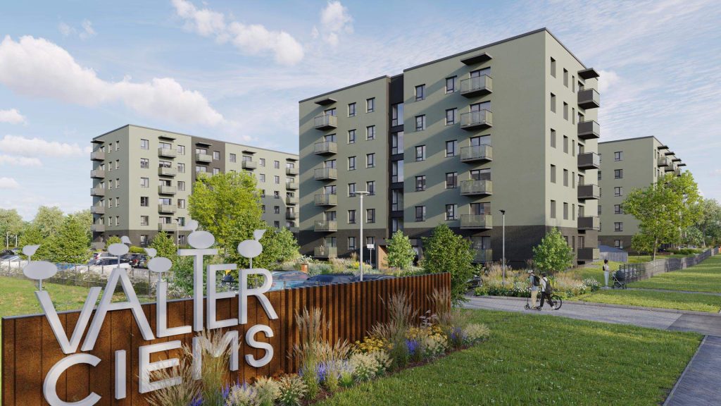 Valterciems – 1. kārta, 1. ēka – Ēvalda Valtera iela 44A (Ēvalda Valtera iela 44A) - Korterelamu - visuaalne