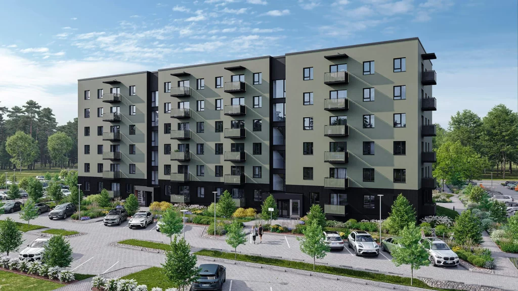 Valterciems – 1. kārta, 2. ēka – Ēvalda Valtera iela 44B (Ēvalda Valtera iela 44B) - Daudzdzīvokļu nams - vizualizācija
