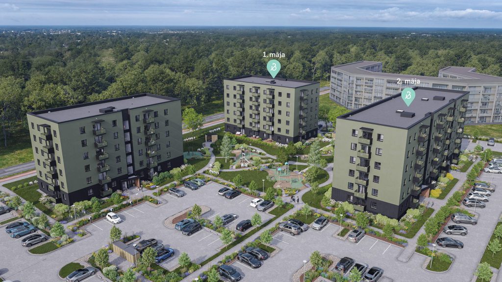 Valterciems – 1. kārta, 2. ēka – Ēvalda Valtera iela 44B (Ēvalda Valtera iela 44B) - Daugiabutis - vizualizacija