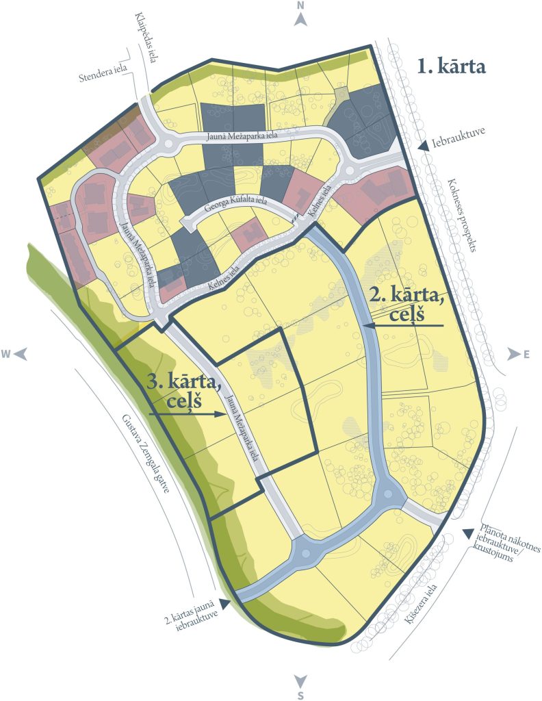 Mežaparka Rezidences teritorijas infrastruktūras izbūve - 2.kārta (Jaunā Mežaparka iela) - Street - visualization