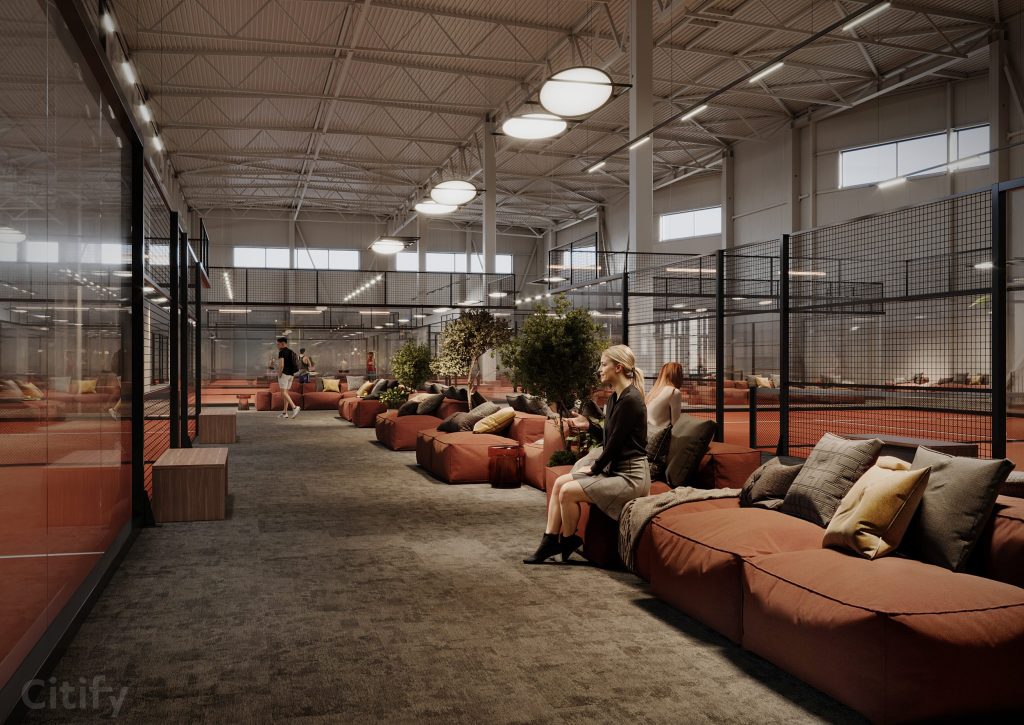 "Tonybet Padel" arēna (Kauguru iela 8, 10) - Birojs / Elastīgu platību, Noliktava / Izplatīšanas centrs - vizualizācija