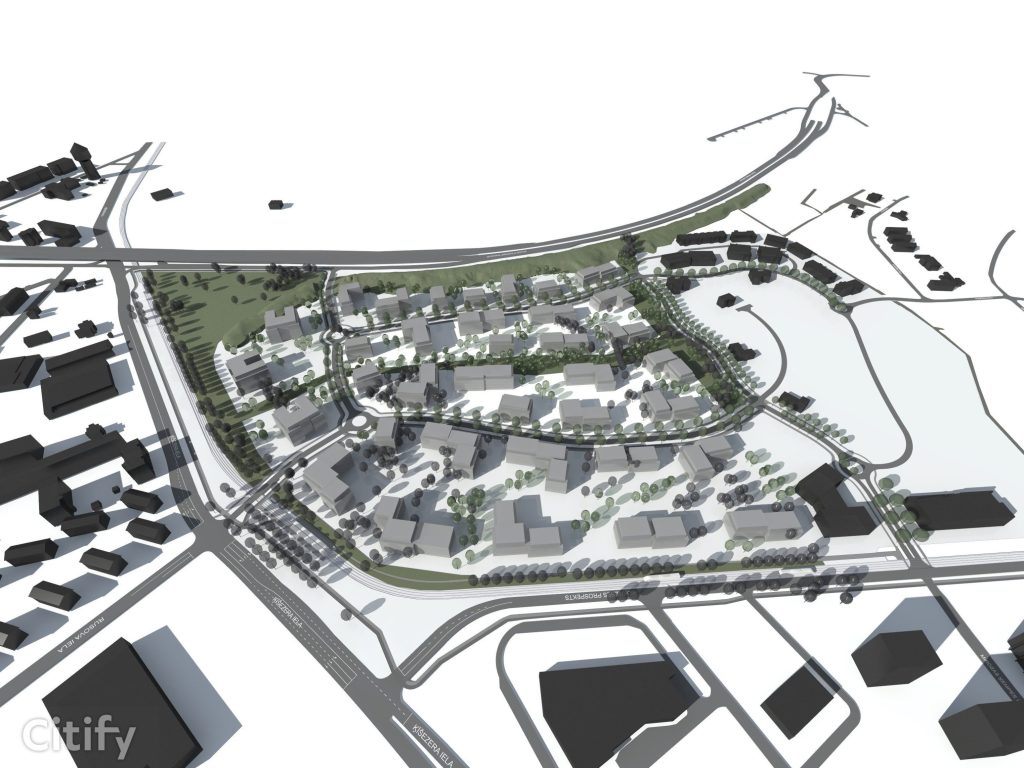 Mežaparka Rezidences teritorijas infrastruktūras izbūve - 1.kārta (Ķelnes iela) - Street - visualization