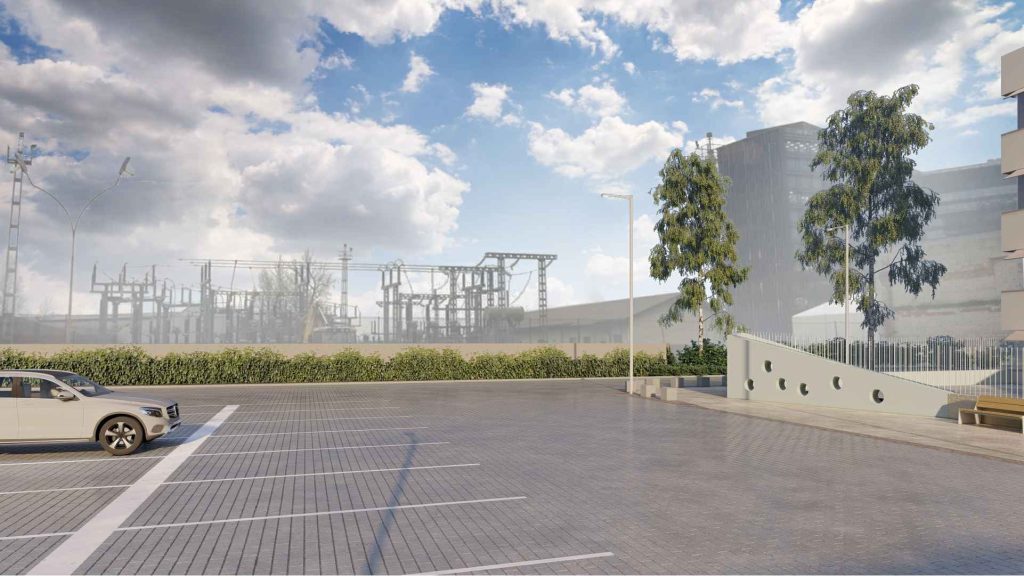 SPORTA 2 kvartāls - 1.kārta - Teritorijas labiekārtojums (Sporta iela 2) - Skveras - vizualizacija