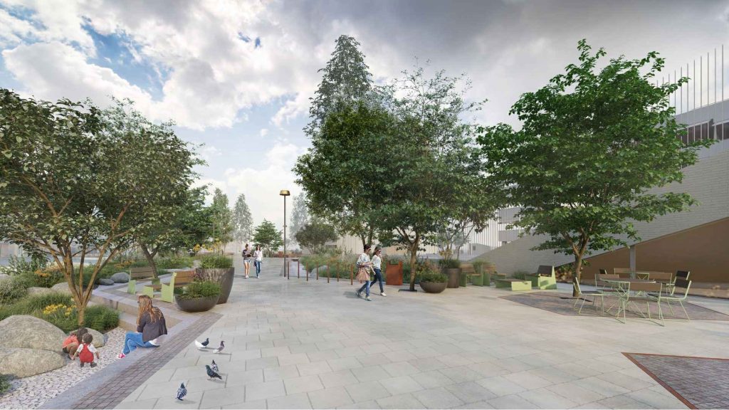 SPORTA 2 kvartāls - 1.kārta - Teritorijas labiekārtojums (Sporta iela 2) - Skveras - vizualizacija