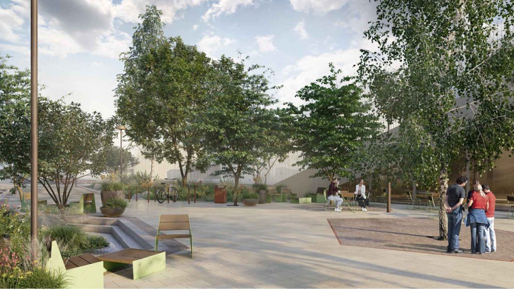 SPORTA 2 kvartāls - 1.kārta - Teritorijas labiekārtojums (Sporta iela 2) - Skveras - vizualizacija