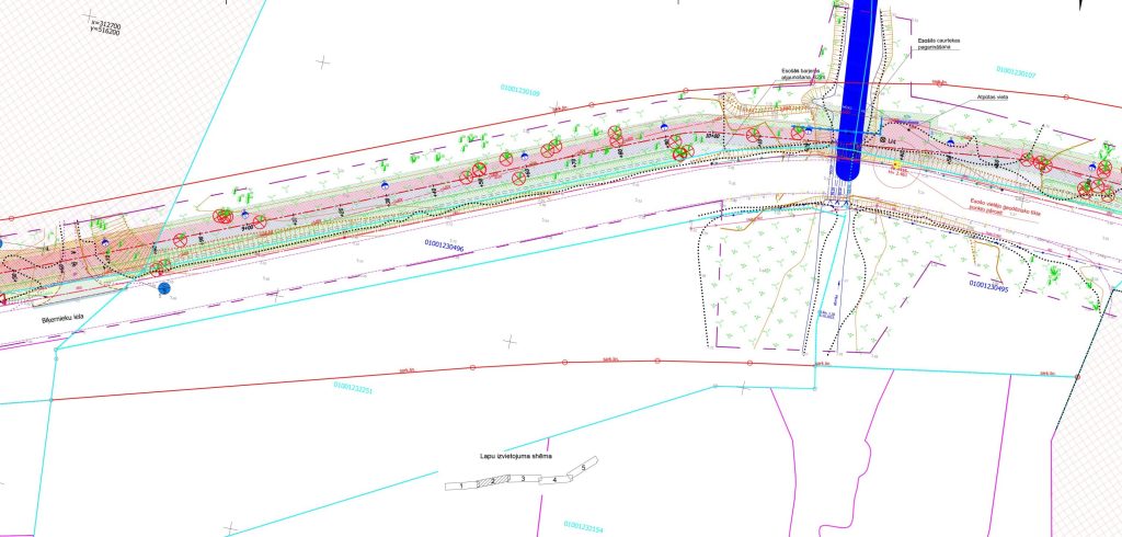 Velo un gājēju infrastruktūras izbūve Biķernieku ielas posmā no Juglas ielas līdz Ropažu novada robežai (Biķernieku iela) - Bike path - visualization
