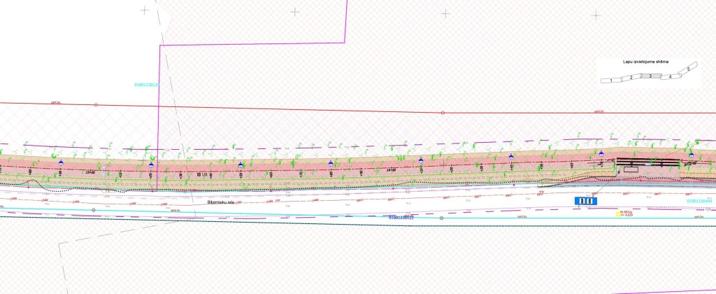 Velo un gājēju infrastruktūras izbūve Biķernieku ielas posmā no Juglas ielas līdz Ropažu novada robežai (Biķernieku iela) - Bike path - visualization