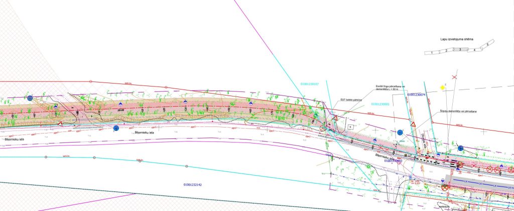 Velo un gājēju infrastruktūras izbūve Biķernieku ielas posmā no Juglas ielas līdz Ropažu novada robežai (Biķernieku iela) - Bike path - visualization