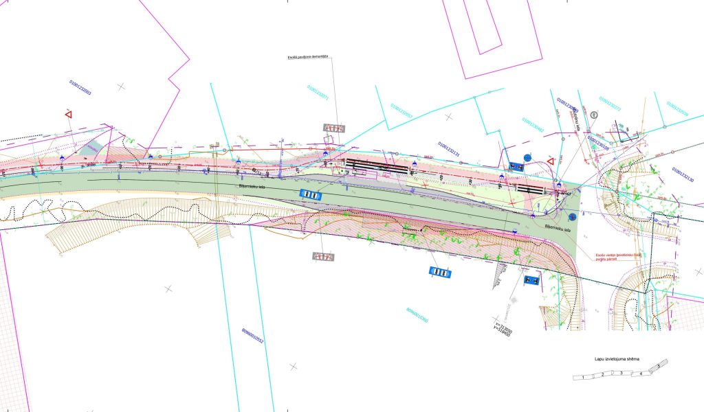 Velo un gājēju infrastruktūras izbūve Biķernieku ielas posmā no Juglas ielas līdz Ropažu novada robežai (Biķernieku iela) - Bike path - visualization