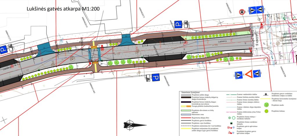 Lukšinės g. atkarpa tarp Airių ir Bulgarų g. (Lukšinės g.) - Street - visualization