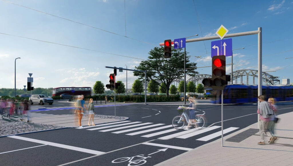 Ģenerāļa Radziņa krastmalas, 13. janvāra ielas un 11. novembra krastmalas krustojuma pārbūve (Ģenerāļa Radziņa krastmala, 13. janvāra iela, 11. novembra krastmala) - Kelias - vizualizacija