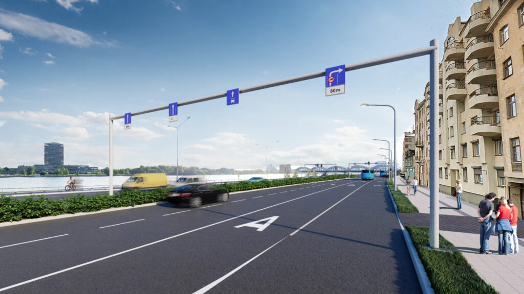 Ģenerāļa Radziņa krastmalas, 13. janvāra ielas un 11. novembra krastmalas krustojuma pārbūve (Ģenerāļa Radziņa krastmala, 13. janvāra iela, 11. novembra krastmala) - Kelias - vizualizacija