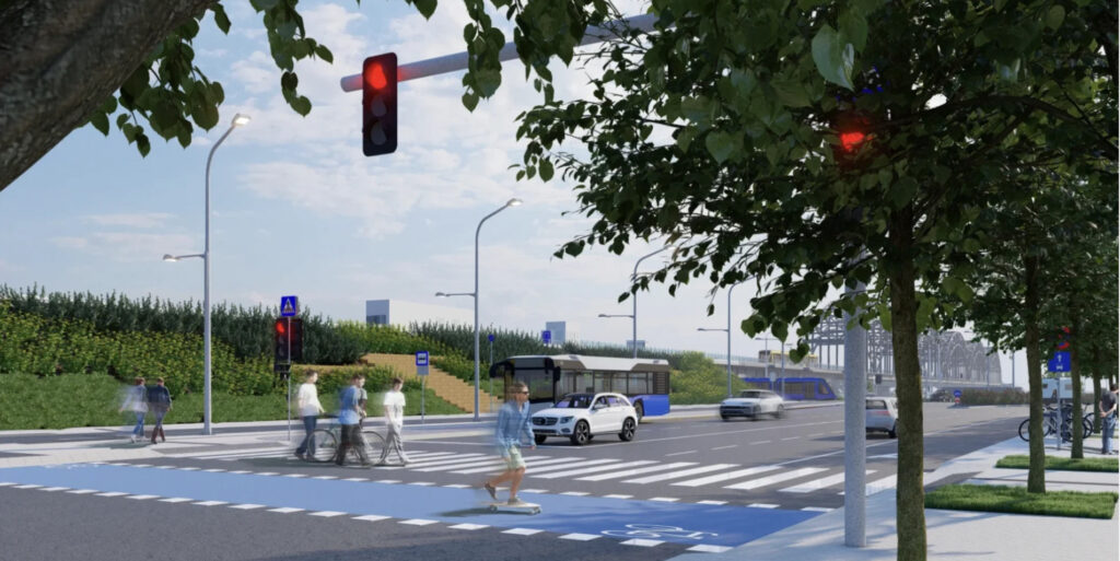 Ģenerāļa Radziņa krastmalas, 13. janvāra ielas un 11. novembra krastmalas krustojuma pārbūve (Ģenerāļa Radziņa krastmala, 13. janvāra iela, 11. novembra krastmala) - Kelias - vizualizacija