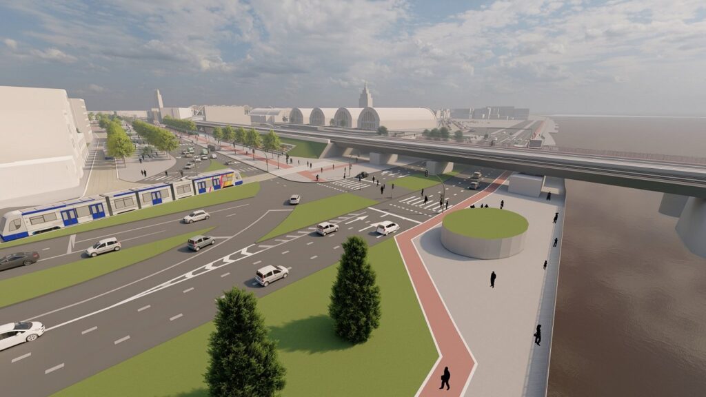 Ģenerāļa Radziņa krastmalas, 13. janvāra ielas un 11. novembra krastmalas krustojuma pārbūve (Ģenerāļa Radziņa krastmala, 13. janvāra iela, 11. novembra krastmala) - Kelias - vizualizacija