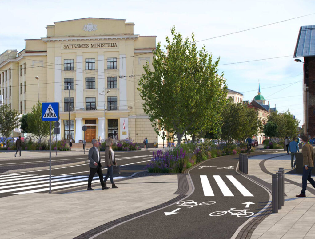 Gogoļa ielas posma pārbūve no Rīgas Centrālās dzelzceļa stacijas līdz Turgeņeva ielai (Gogoļa iela) - Kelias - vizualizacija