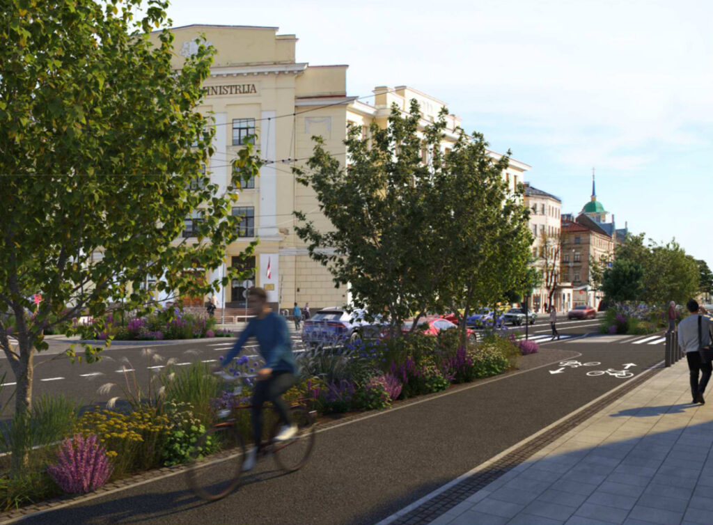 Gogoļa ielas posma pārbūve no Rīgas Centrālās dzelzceļa stacijas līdz Turgeņeva ielai (Gogoļa iela) - Kelias - vizualizacija