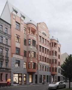 Donberga kvartāls - Ģertrūdes iela 60 - Fasādes māja (Ģertrūdes iela 60) - Daugiabutis