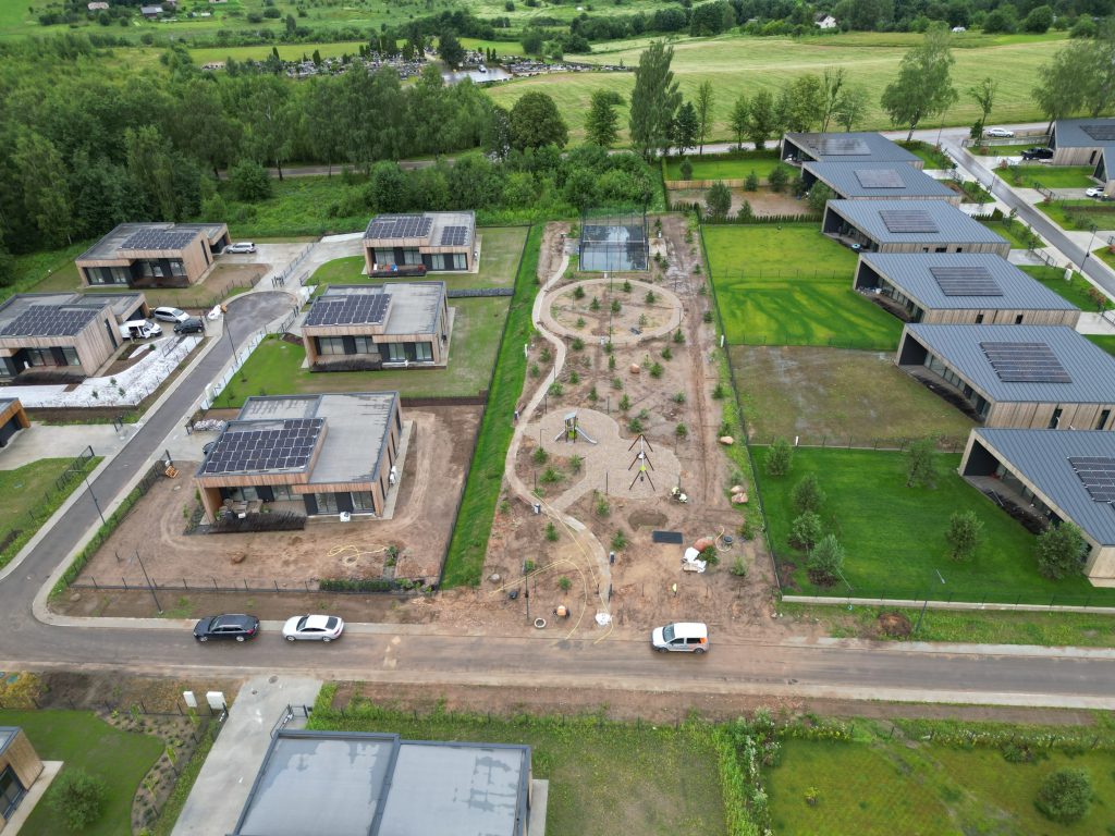 Home plus (Kolektyvo g. 33, 35, 37, 39, 41, 43, 45, 47, 49, 51, 53, 55, 57, 59, 61, 63, 67, 69, 71, 73, 75, 77, 79, 81, Nemėžis) - Private house community - construction photos