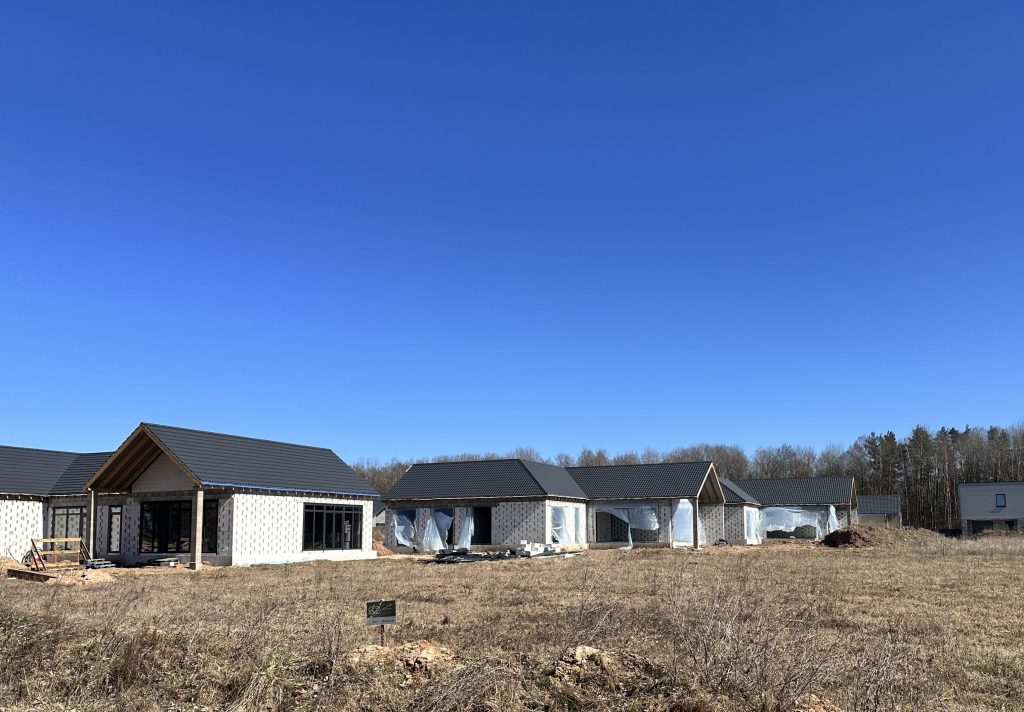 Kunigiškių perlas (namai) (Fazanų g. 3, 5, Putpelių g. 1, 2, 3, 4, 5, 6, 7, 9, 11, Alksnyno g. 18) - Private house community - construction photos