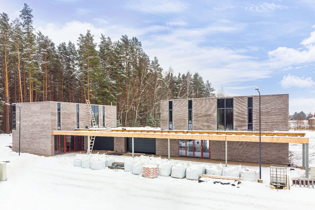 Sky10 (Dangaus g. 27A, 27B, 27C, 27D, 27E, Raišių k., Zujūnų sen.) - Rindu mājas - būvdarbu attēli