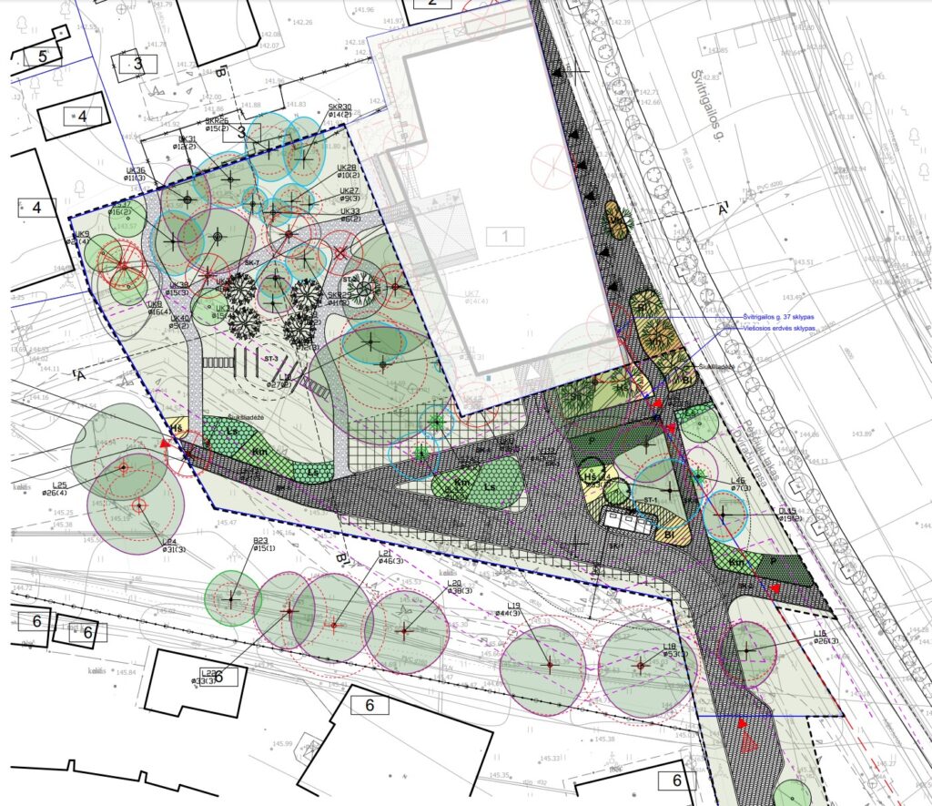 Švitrigailos g. 37 viešoji erdvė (Švitrigailos g. 37) - Square - visualization