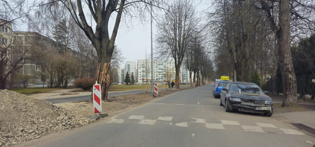 Velosipēdu ceļš Rīga - Babīte - Piņķi (Durbes iela, Jūrmalas gatve, Kurzemes prospekts, Bebru iela, Anniņmuižas bulvāris, Dammes iela, Slokas iela) - Velosipēdu ceļš - būvdarbu attēli