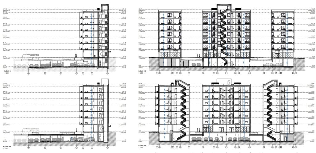 Martyno namai 4 etapas (M. Mažvydo g. 26, Pajautos g. 4A) - Multi apartment - visualization