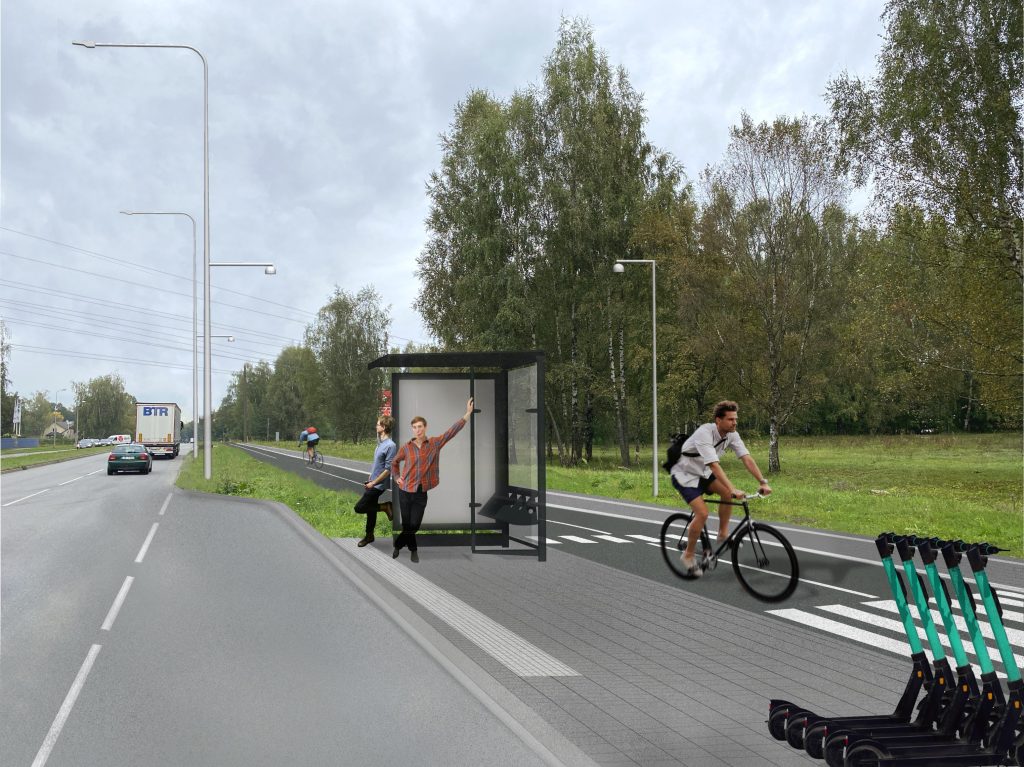 Velosipēdu ceļš Rīga - Ķekava (Mūkusalas iela, Ziepniekkalna iela) - Bike path - visualization