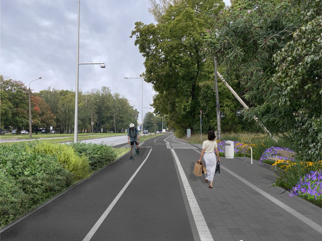 Velosipēdu ceļš Rīga - Ķekava (Mūkusalas iela, Ziepniekkalna iela) - Bike path - visualization