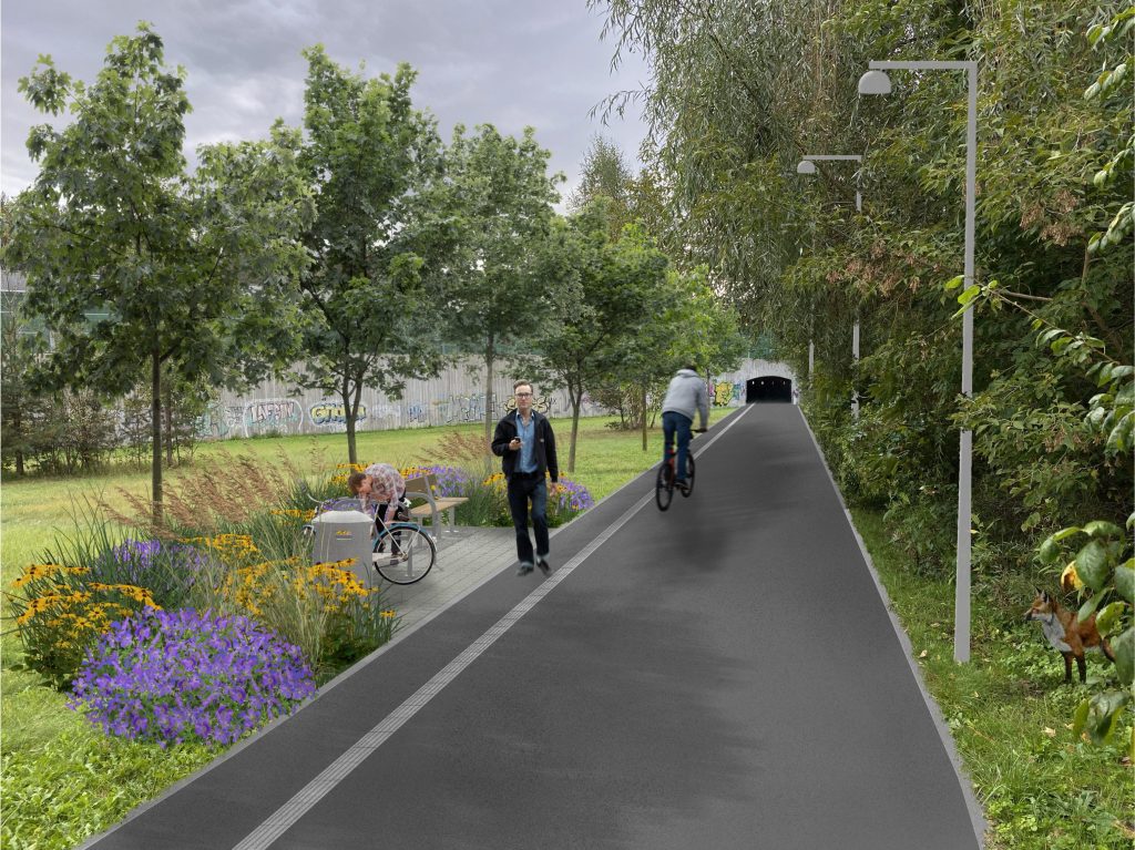 Velosipēdu ceļš Rīga - Ķekava (Mūkusalas iela, Ziepniekkalna iela) - Bike path - visualization