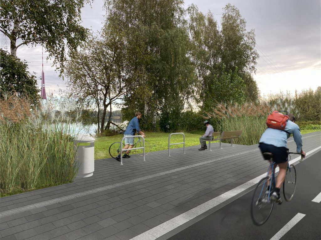 Velosipēdu ceļš Rīga - Ķekava (Mūkusalas iela, Ziepniekkalna iela) - Bike path - visualization