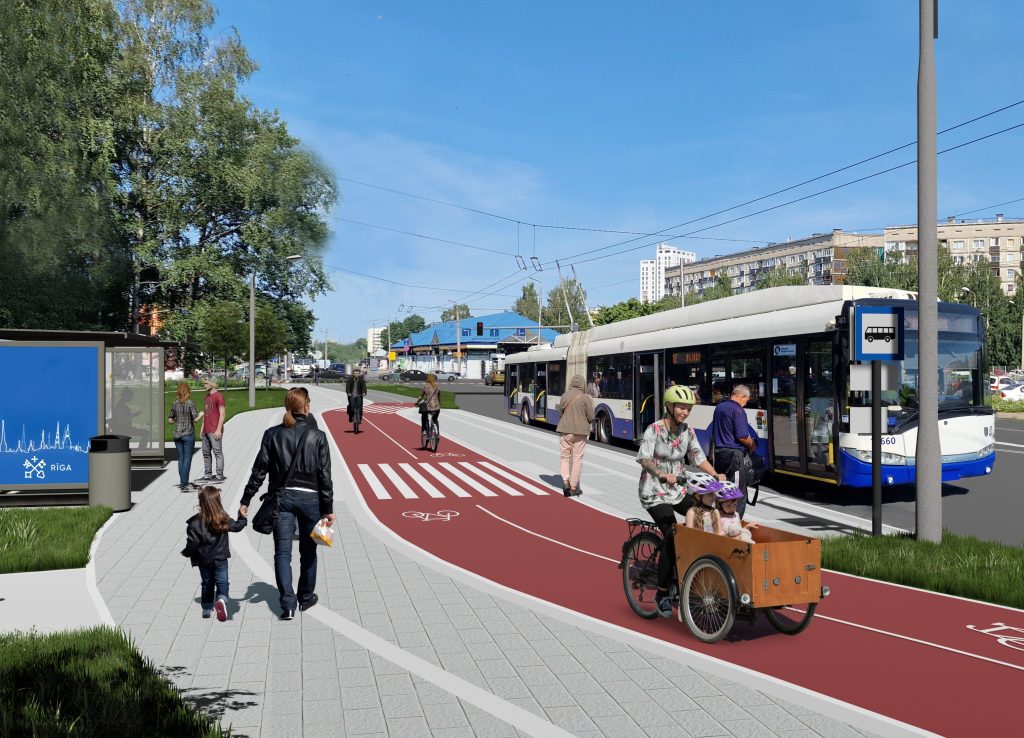 Velosipēdu ceļš Rīga - Ulbroka (Augusta Deglava iela) - Jalgrattatee - visuaalne