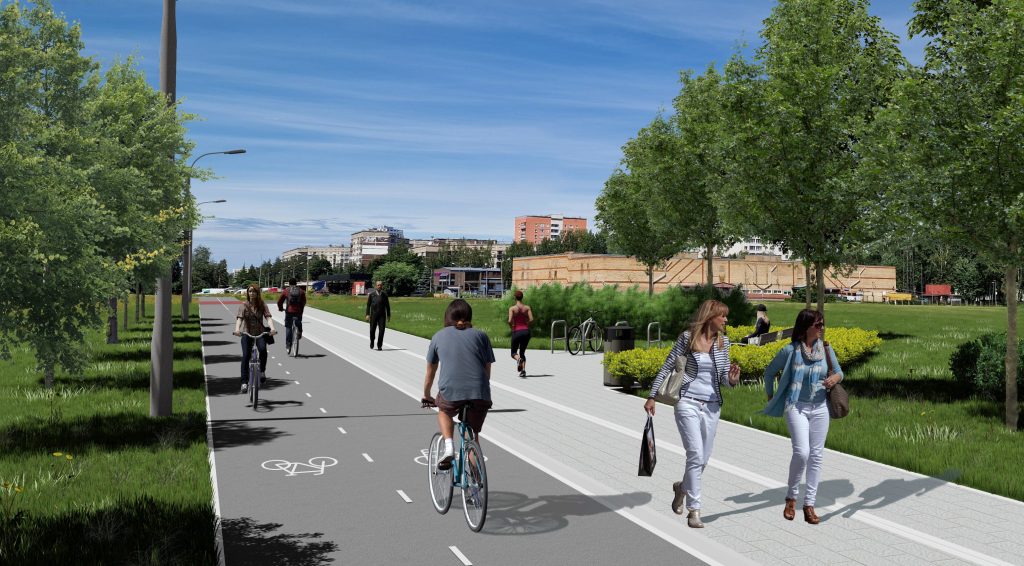 Velosipēdu ceļš Rīga - Ulbroka (Augusta Deglava iela) - Jalgrattatee - visuaalne