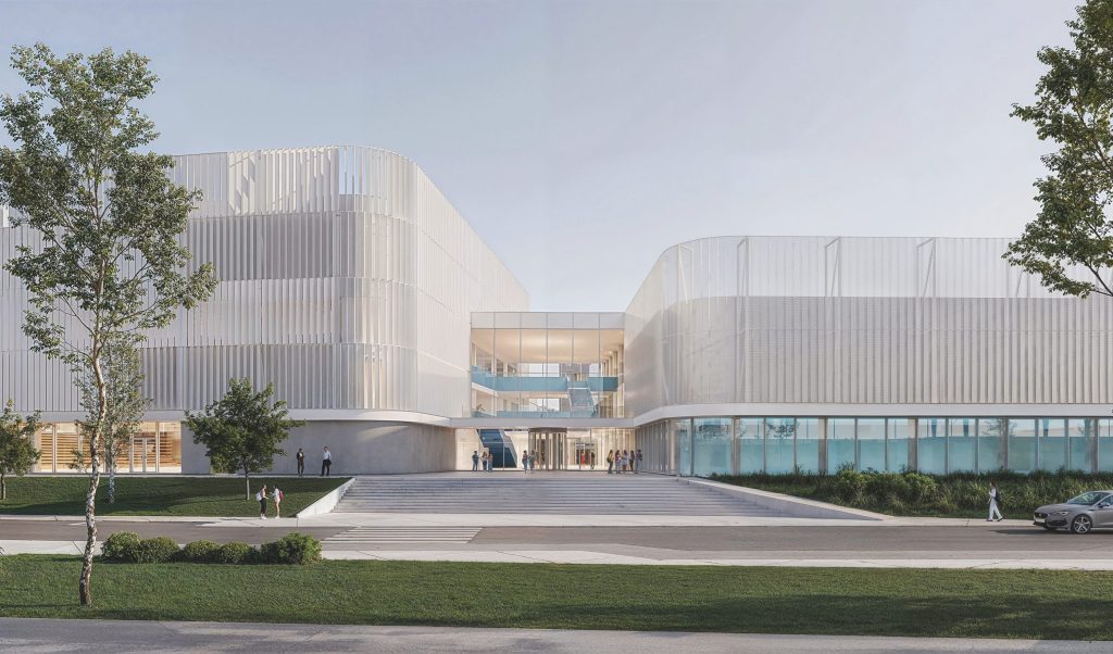 Latvijas Universitātes Akadēmiskais centrs - 4.kārta - Veselības un Sporta māja (Jelgavas iela 1) - Higher education, Sports arena - visualization