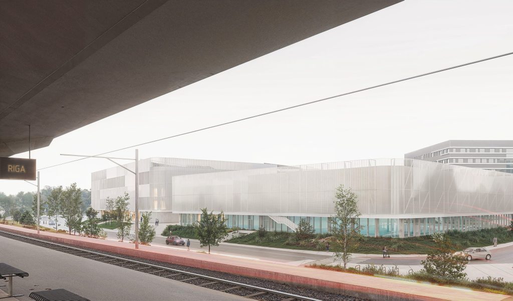 Latvijas Universitātes Akadēmiskais centrs - 4.kārta - Veselības un Sporta māja (Jelgavas iela 1) - Higher education, Sports arena - visualization