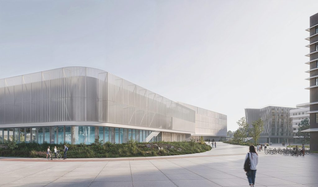 Latvijas Universitātes Akadēmiskais centrs - 4.kārta - Veselības un Sporta māja (Jelgavas iela 1) - Higher education, Sports arena - visualization