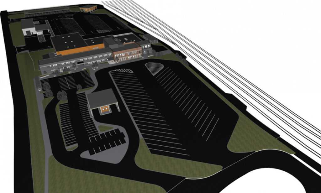 Kundziņsalas robežšķērsošanas vietas komplekss (Uriekstes iela 42B) - Administrative, Parking facility - visualization