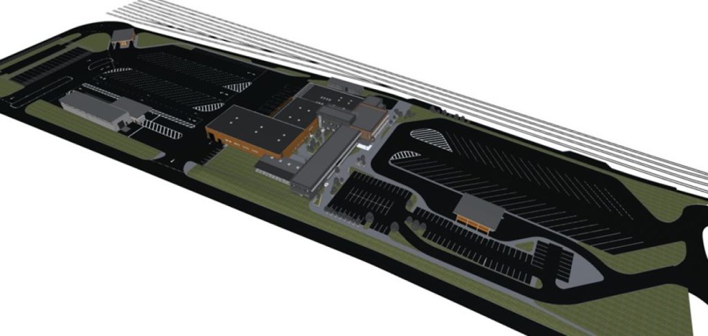 Kundziņsalas robežšķērsošanas vietas komplekss (Uriekstes iela 42B) - Administrative, Parking facility - visualization