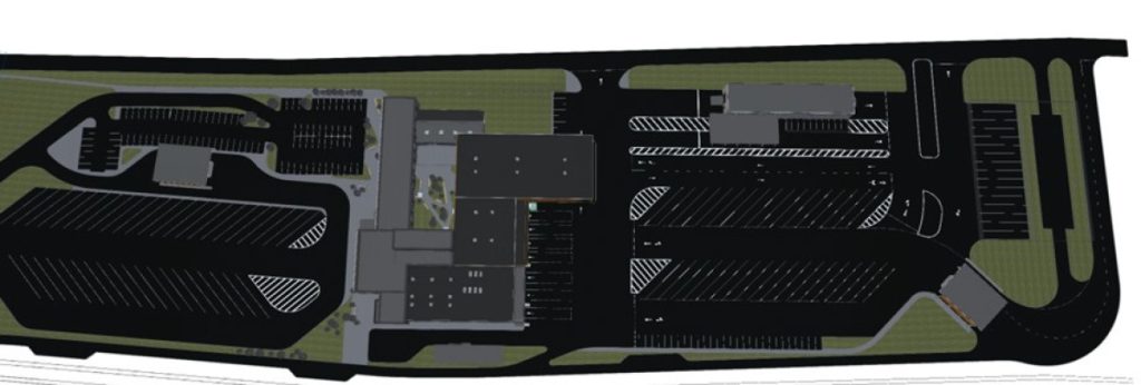 Kundziņsalas robežšķērsošanas vietas komplekss (Uriekstes iela 42B) - Administrative, Parking facility - visualization