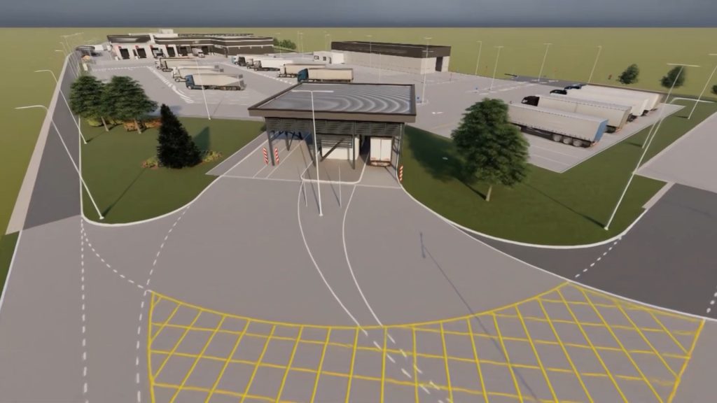 Kundziņsalas robežšķērsošanas vietas komplekss (Uriekstes iela 42B) - Administrative, Parking facility - visualization