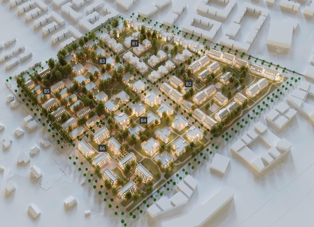 Launagiai 1 rajonas (Petro Joniko g., Žadiškių g., Dieveniškių g.) - Multi apartment - visualization