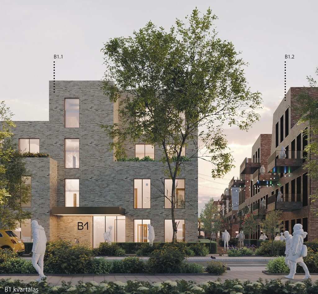 Launagiai 1 rajonas (Petro Joniko g., Žadiškių g., Dieveniškių g.) - Multi apartment - visualization