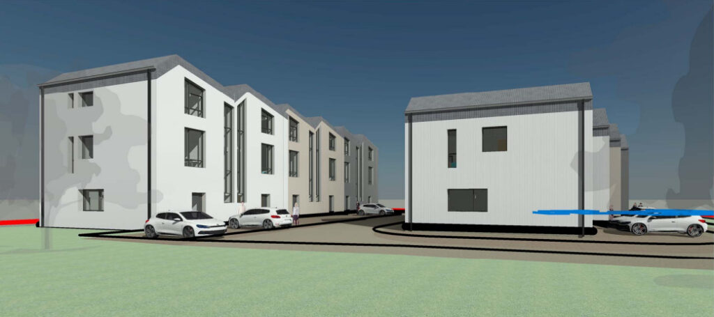 A. Mickevičiaus g. 25 (A. Mickevičiaus g. 25, Platiniškių k., Zujūnų sen.) - Row housing - visualization