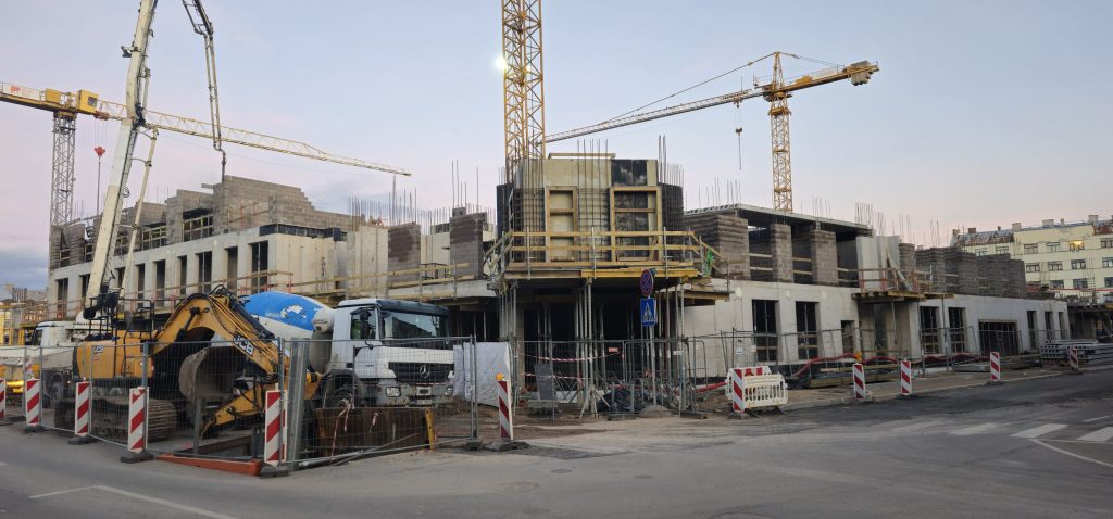 Tērbatas dārzs - 1. kārta - Tērbatas iela 78A (Tērbatas iela 78A) - Daudzdzīvokļu nams - būvdarbu attēli