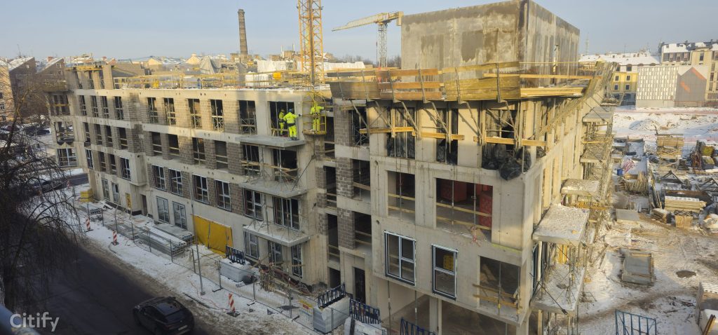 Tērbatas dārzs - 1. kārta - Tērbatas iela 78A (Tērbatas iela 78A) - Daudzdzīvokļu nams - būvdarbu attēli