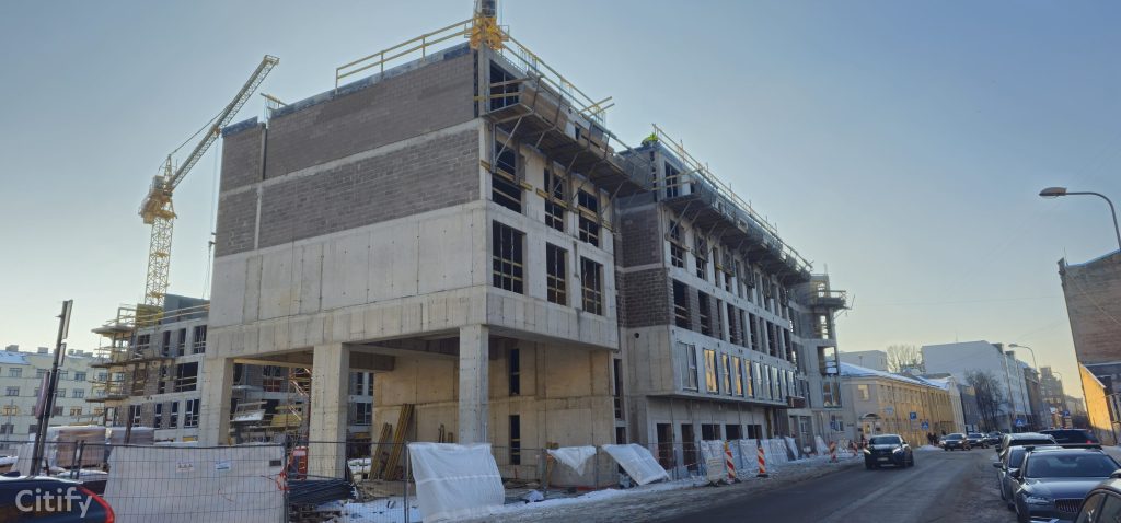 Tērbatas dārzs - 1. kārta - Tērbatas iela 78A (Tērbatas iela 78A) - Daudzdzīvokļu nams - būvdarbu attēli