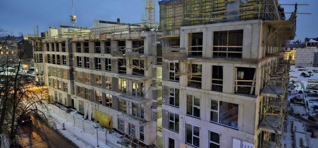 Tērbatas dārzs - 1. kārta - Tērbatas iela 78A (Tērbatas iela 78A) - Daudzdzīvokļu nams - būvdarbu attēli