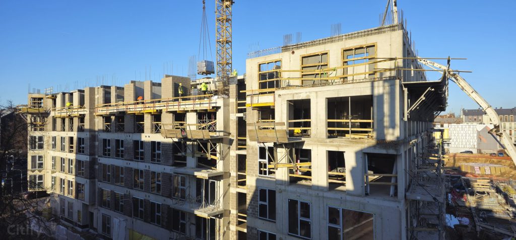 Tērbatas dārzs - 1. kārta - Tērbatas iela 78A (Tērbatas iela 78A) - Daudzdzīvokļu nams - būvdarbu attēli