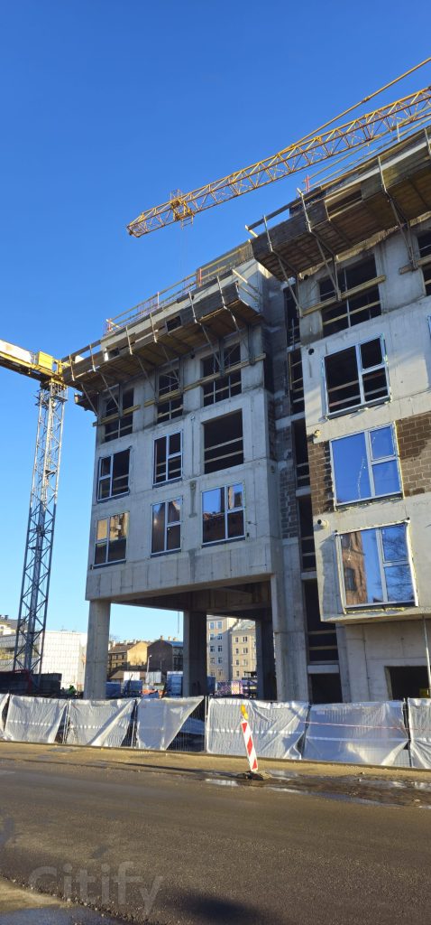 Tērbatas dārzs - 1. kārta - Tērbatas iela 78A (Tērbatas iela 78A) - Daudzdzīvokļu nams - būvdarbu attēli