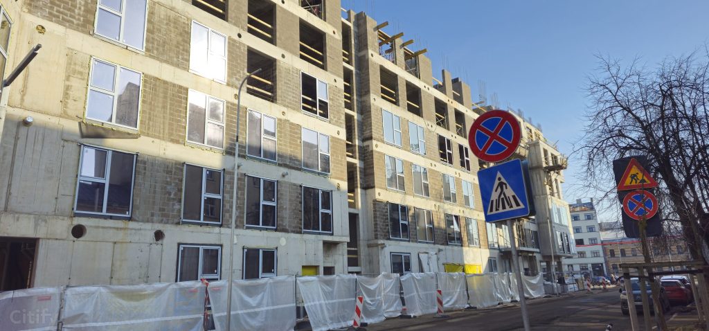 Tērbatas dārzs - 1. kārta - Tērbatas iela 78A (Tērbatas iela 78A) - Daudzdzīvokļu nams - būvdarbu attēli